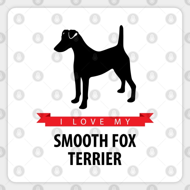 I Love My Smooth Fox Terrier Magnet by millersye
